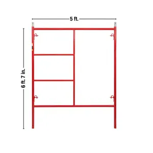 Pièces d'échafaudage d'échelle de construction de bon prix 5 '* 6'7'' échafaudage de cadre de maçon de cadre de trois boîtes