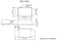 Diode TVS Leiditech P4SMFJ5.0CA SOD-123FL 5.0V pour l'électronique grand public et les équipements de communication 854110