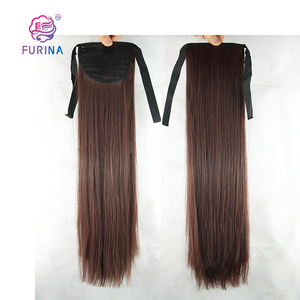 Respirant Postiche queue de cheval extensions de cheveux 260g cheveux synthétiques cravate en extension de queue de cheval pour les femmes blanches - Product Image 5
