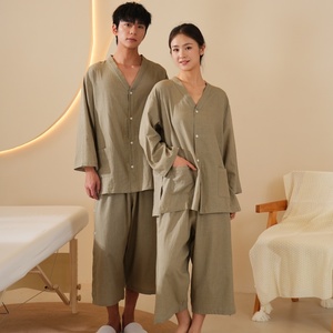 Traje de Moxibustión Verde para Hombre, Ropa de <span class=keywords><strong>Masaje</strong></span> con Abertura Delantera y Trasera, Tallas Grandes, para Pedicura, Limpieza de Oídos, Ventosas y Gua Sha - Product Image 5
