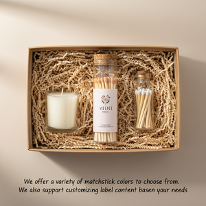 Contenitore in Vetro Ermetico con Tappo in Sughero per Fiammiferi, <span class=keywords><strong>Due</strong></span> Specifiche, Etichetta Personalizzabile, Set Regalo per Negozio di Candele, Fornitura all'Ingrosso - Product Image 1