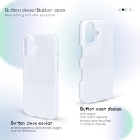 Coques de téléphone personnalisées Subbank Sublimation Blanks pour iPhone 16 Pro, logo personnalisé, revêtement PC 3D, sublimation