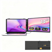 Moniteur portable 14 pouces à prix avantageux, FHD 1080p, écran IPS, double écran, extension USB Type-C pour ordinateur portable Windows et Mac