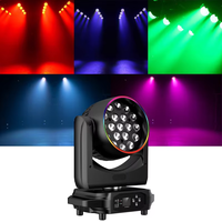 19 15W DMX512 cabeza móvil controlada LED equipo de iluminación de escenario RGBW interior auditorio banquete salón teatro enfoque teñido para