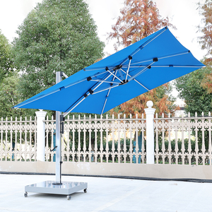 Sombrilla de Jardín de Aluminio de Lujo, Impermeable, Resistente, Ajustable, Personalizada, con Luces LED, para Patio, Parque, DC-UP-117 3x3m C - Product Image 1