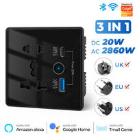 Prise murale intelligente universelle SIXWGH Smart Life WiFi, compatible avec Alexa et Google Home, avec charge rapide USB Type-C