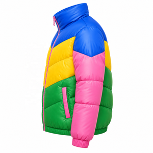 เสื้อแจ็คเก็ตพัฟเฟอร์กันหนาวคุณภาพสูงสำหรับผู้ชายจาก Cosh International รุ่น Color Block สีฟ้า เหลือง เขียว ชมพู - Product Image 2