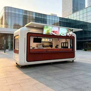 Carrito de Postres, Carro de Venta Móvil, Tienda de Té con Leche Especializado, Cafetería, Camión de Comida Rápida con Puesto de Boletos - Product Image 1