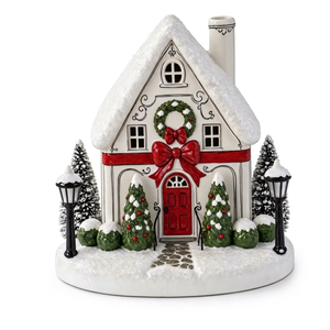 OEM 2026 Christmas Snow House Ultrasonic Aroma Diffuser <b>Humidifier</b> LED Light, Desktop Decor Essential Oil Diffuser, Xmas Gift - Product Image 3