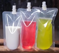 50ml 100ml 150ml Transparent Stand up bec boisson soja lait sac étanche jus liquide poche avec buse d'aspiration