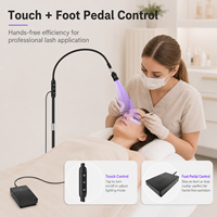 Lampe UV professionnelle pour cils, sur pied, 1-5W, lumière de polymérisation réglable, tête remplaçable, outil de beauté en silicone ajustable – Brésil