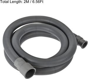 Nouveau produit Tuyau de vidange pour lave-linge 32mm ID 2m de long <span class=keywords><strong>Rallonge</strong></span> de tuyau flexible Gris - Product Image 6