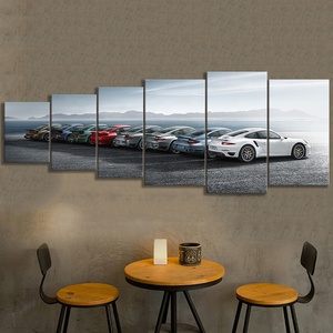 5 panneaux HD Célèbre Performance Kraft Papier Bar Affiche Mur Autocollants Peinture Décorative Voiture De Course Affiche Chambre Décor - Product Image 3