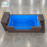 Piscine hors sol préfabriquée en composite de fibre de verre (FRP) pour jardin, jacuzzi spa profond, prix usine