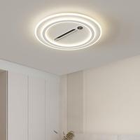 Ventilateur de plafond LED à spectre complet moderne, lampe en acrylique, protection des yeux, moteur CC, design sans pales, télécommande, salon