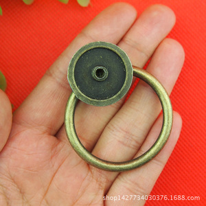 Furniture Handle Ring Zinc Alloy 25mm Diameter Drawer Cabinet Hardware Traditional Style Durable Design - Product Image 3
