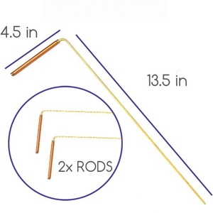 <span class=keywords><strong>2</strong></span> Varillas de Radiestesia Cilíndricas de Dos Colores, Varilla de Detección de Metales de Cobre Puro, Varilla de Adivinación para <span class=keywords><strong>Caza</strong></span> de <span class=keywords><strong>Fantasmas</strong></span> - Product Image 3