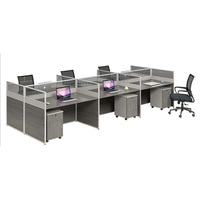 Poste de travail de bureau moderne avec cloison, bureaux informatiques de luxe, ensemble de mobilier de direction et d'employé avec cloison de séparation, vente en gros
