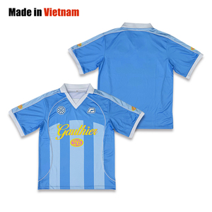 เสื้อฟุตบอลคอวีลายทางแบบย้อนยุคชุดเล่นฟุตบอลแนวสตรีทออกแบบได้ตามต้องการ - Product Image 1