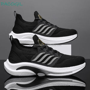 Los mejores zapatos deportivos planos informales Flacasual para hombres, zapatos para correr con cordones de bajo <span class=keywords><strong>precio</strong></span> con forro de malla para primavera y otoño - Product Image 5