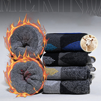 Chaussettes d'hiver épaisses en molleton thermique pour le travail, le ski et la randonnée, chaussettes personnalisées en laine mérinos