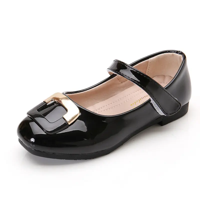 Wholesale Children Flats Casual Shoes For Girls Lightweight PU Leather Princess Sandals Soft Comfortable Kids Party Dress Shoes