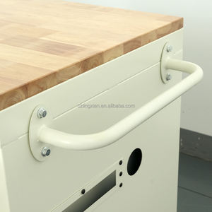 Mobiele gereedschapswagen met 18 laden, 72 inch, verrijdbare werkbank, werkplaatswagen, grote gereedschapskast met houten blad - Product Image 4