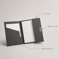 Porte-documents A4 personnalisé avec fermoir métallique, porte-documents professionnel, fabrication directe en Chine