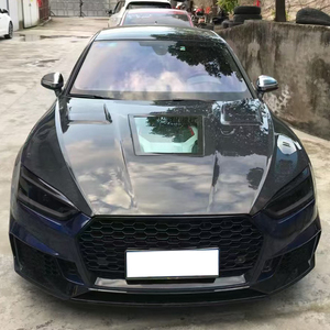 Capó de motor de fibra de carbono negro 2016-2024, nuevo, ajuste universal, capó de fibra de carbono para Audi A5 - Product Image 5