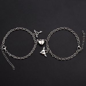 2pcs Stainless Steel Couple Bracelet <b>for</b> Women <b>Men</b> Sun Moon Magnet Attracting Bracelet Set Distance Lover Gift - Product Image 5