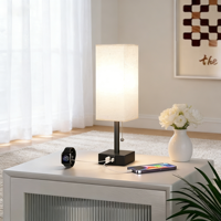 Lampe de chevet nordique créative TOGETHER, simple, écologique, avec contrôle tactile AC E26, 2 ports USB pratiques, pour chambre à coucher résidentielle