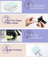 Imprimante de poche Phomemo M02 PRO 300 DPI, imprimante photo thermique sans encre haute résolution pour notes d'étude et autocollants DIY