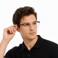 Montures de lunettes carrées en acétate de couleur unie pour unisexe, anti-lumière bleue, design à monture complète, durables et livraison rapide