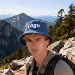 Reversible Bucket Cap Hat Design Your Own Logo Embroidery Printing Custom Logo Cotton Bucket Hats Custom Summer Bucket Hat - Product Image 5