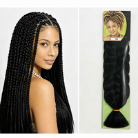 Rambut Kepang Jumbo Kemasan Grosir, 41 Inci 165g Yaki Sintetis Pre-stretched EZ Crochet Braids Dengan 41 Warna