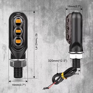 2/4 pièces, clignotants LED pour <span class=keywords><strong>moto</strong></span>, mini clignotants ambrés, clignotants universels pour <span class=keywords><strong>moto</strong></span> - Product Image 2