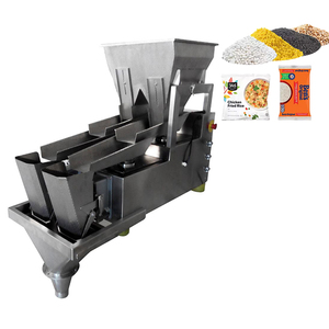 Mesin Penimbang Linear Pelat Getar Stainless Steel 304 2 Kepala untuk Mengisi Granul Makanan, Kacang, Beras, Kantong Plastik, Kemasan Kertas, Tinggi - Product Image 1