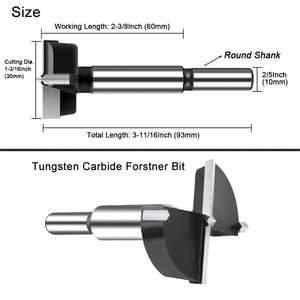 1-3/16'' Hartmetallbestückter Forstner-Bohrer mit Rundem Schaft für Hartholz, Holzbohrungen & Sperrholz/Kunststoffschneiden - Hergestellt in China - Product Image 3