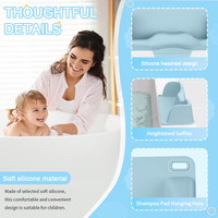 Lavabo portable pour bébé, bol de shampooing pour enfants à utiliser sur la baignoire ou l'évier Lavabo pour les cheveux Rinceur sans déchirure pour enfants