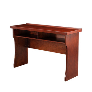 Table de conférence Han Guo avec ensemble de chaises, placage en bois massif, bureau de réunion pour salles de formation - Product Image 5