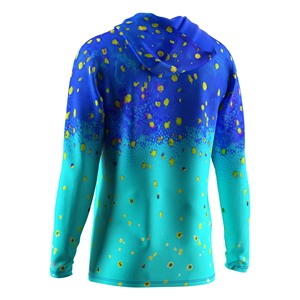 High-Vis Men's UV <b>Sunscreen</b> Shirt Long Sleeve Flexible Lightweight Relaxed Cut for Early Morning Fishing - Product Image 3