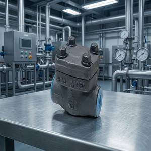 Vanne de retenue en acier forgé classe 1500 2500 A105 à ressort, raccord NPT à souder, NRV API 602, vanne industrielle - Product Image 2