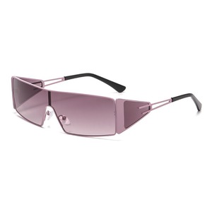 Lunettes de soleil Y2K Shield à monture intégrale UV400 pour femmes, protection solaire, style tendance - Product Image 4