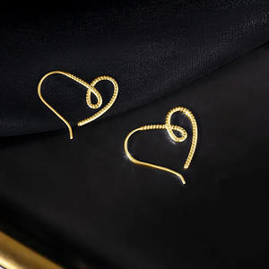 Boucles d'oreilles pendantes géométriques en or blanc, alliage de zinc, bijoux tendance unisexes - Product Image 5