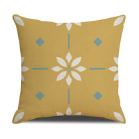 Housse de coussin géométrique personnalisée YINUAN, jaune, bleu sarcelle, lignes modernes imprimées, fermeture éclair, housse de coussin décorative pour canapé