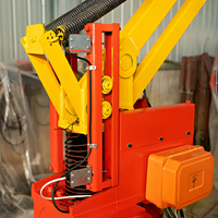 Grue à flèche articulée électrique/hydraulique de 2 à 5 tonnes montée sur camion, avec roulement d'engrenage, moteur, pompe, hauteur de levage de 6 m