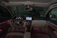 Panneau universel de luxe avec bande LED d'ambiance dynamique pour l'intérieur de voiture, 70 cm/80 cm, 64 couleurs