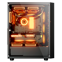 Boîtier d'ordinateur de jeu MATX USB 3.0 RGB avec grand design ATX et verre trempé pour usage domestique fabriqué par PC
