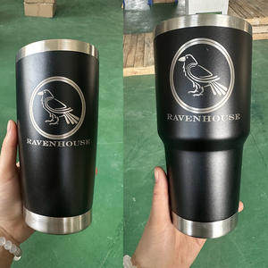 Gobelets isothermes à double paroi en acier inoxydable avec logo personnalisé, 20 oz, revêtement poudré, pour café, voiture, voyage - Product Image 4