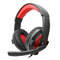 Casque de jeu stéréo, casque de jeu compétitif avec microphone, prise jack 3,5 mm, casque filaire supra-auriculaire